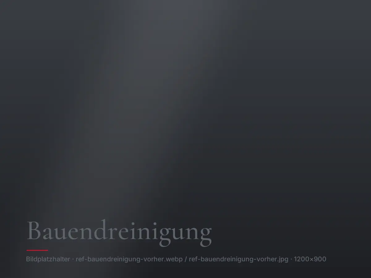 Bauendreinigung – Zustand vorher