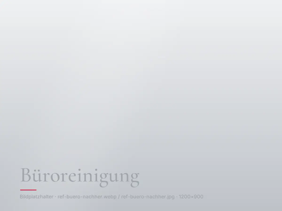 Büroreinigung – Zustand nachher