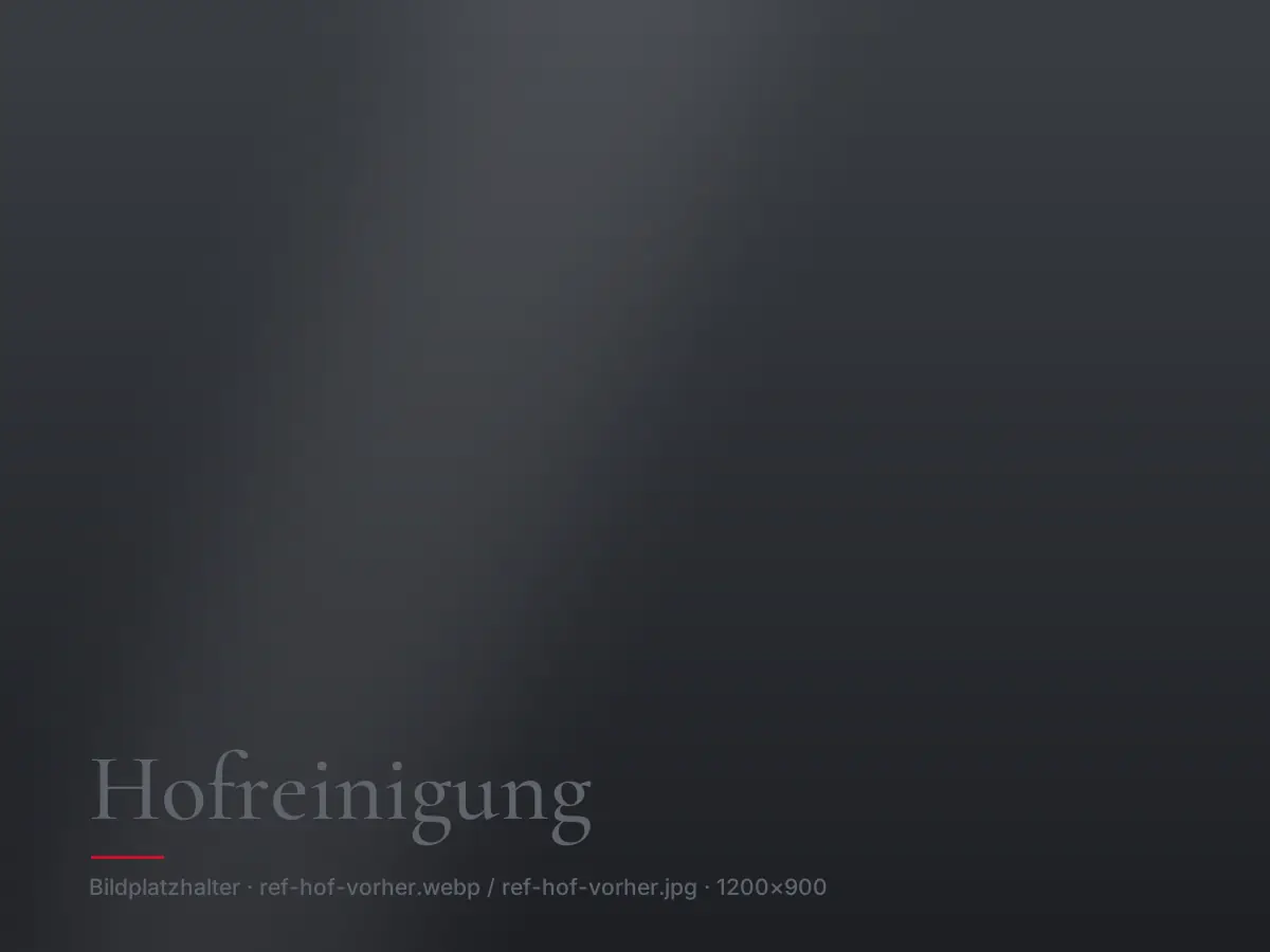 Hofreinigung – Zustand vorher