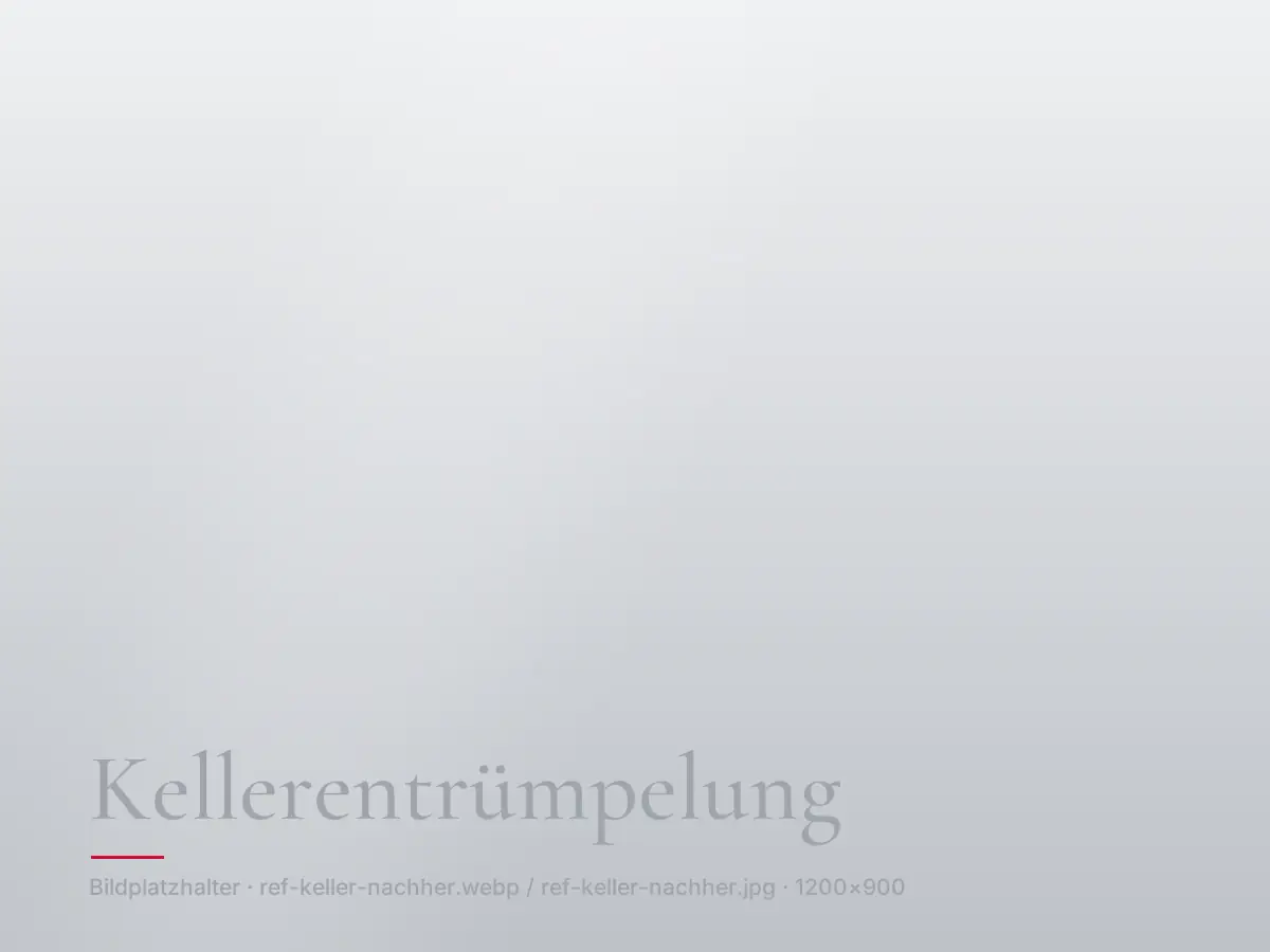 Kellerentrümpelung – Zustand nachher