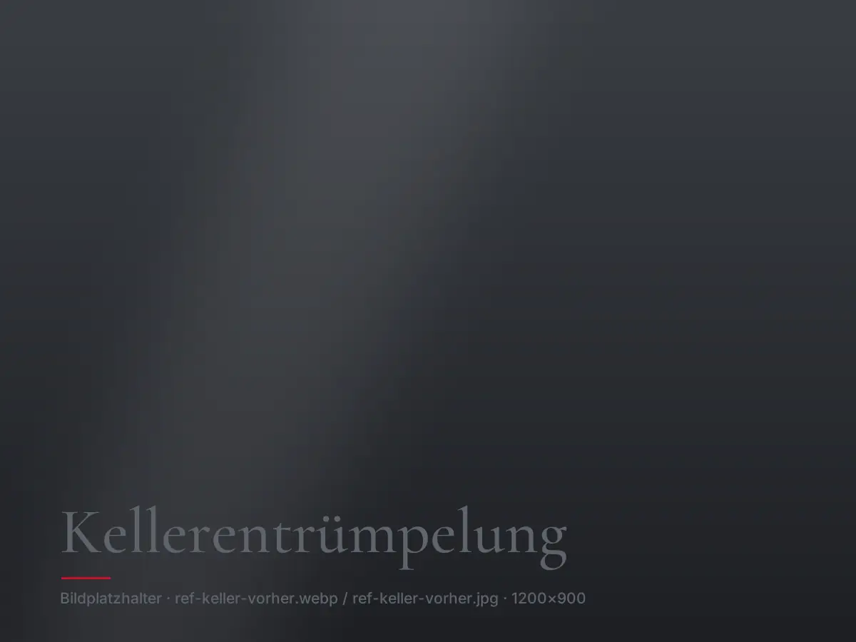 Kellerentrümpelung – Zustand vorher