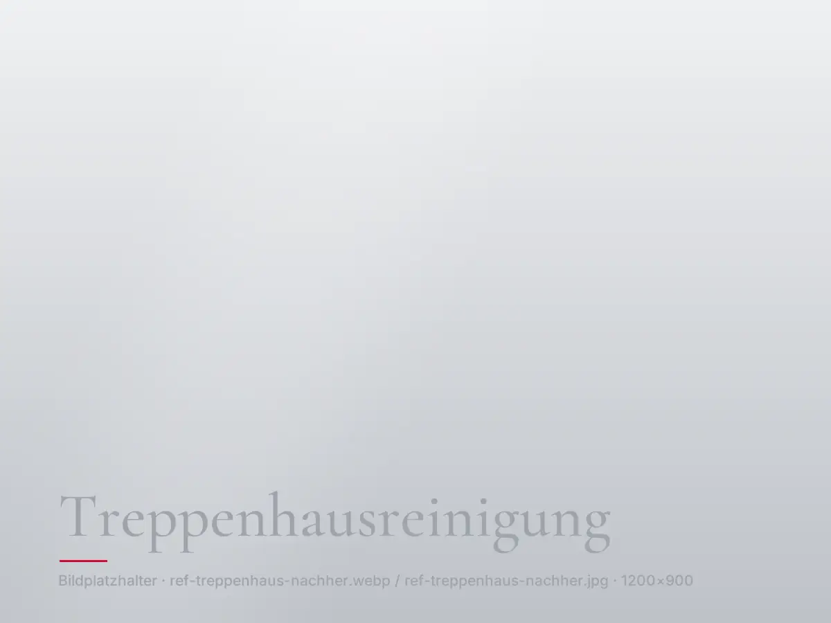 Treppenhausreinigung – Zustand nachher