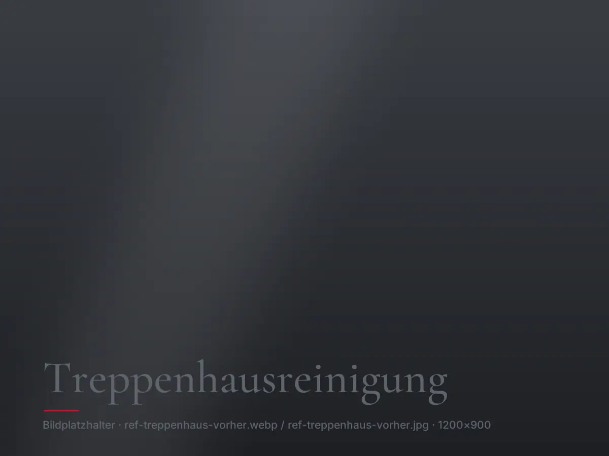 Treppenhausreinigung – Zustand vorher